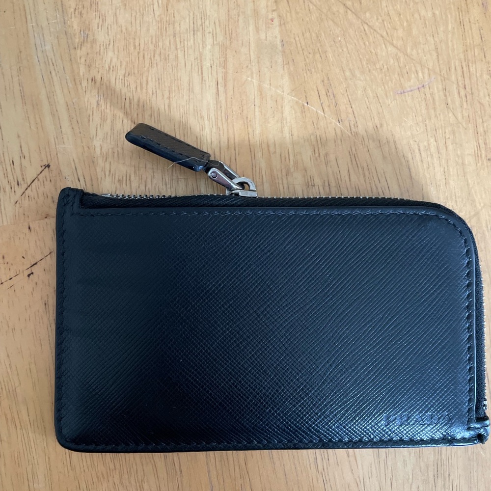 PRADA black saffiano card holder